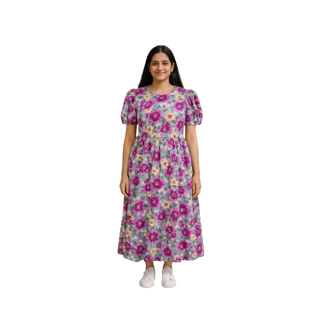 Women's Zipless Feeding Wear Puff Sleeve